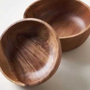 Juego de Tazones de Madera Hechos a Mano, Estilo Rústico Redondo, Artesanía Natural, Decoración del Hogar, Material de Madera Duradero - Product Image 5