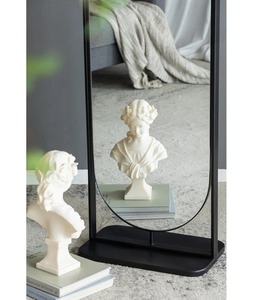 Miroir sur pied moderne et élégant avec cadre en fer noir, miroir pleine longueur pour la décoration de la maison, chambre et salon, vente en gros depuis l'Inde - Product Image 6