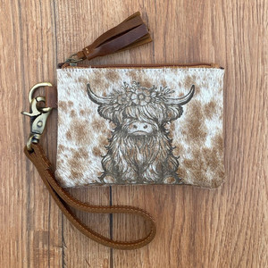 ชุดรวมพวงกุญแจหนังวัวแบบตะวันตกพร้อมสายคล้องข้อมือสลักด้วยเลเซอร์กระเป๋าหนังวัวมีสไตล์ - Product Image 3