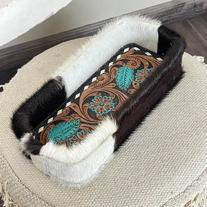Plateau de rangement en cuir tendance, grande capacité, pour salle de bain, vaisselle, bijoux, clés - Support décoratif fait main, vente en gros usine - Product Image 4