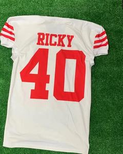 Maillots de football américain rétro personnalisés brodés en gros 2026 – Maillots de rugby vierges pour jeunes équipes - Product Image 4