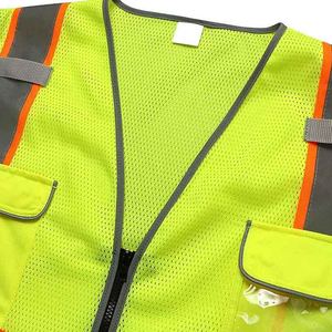 Chaleco de Seguridad Industrial de Alta Visibilidad, Chaleco Reflectante Personalizado con Cremallera y Múltiples Bolsillos, Ropa de Trabajo, Chaleco de Seguridad al por Mayor - Product Image 6