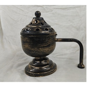 Brûleur Dhuna en laiton pour encens traditionnel Loban Dhoop Dani Sambrani, support Dhuni pour Pooja, rituels spirituels et maison - Product Image 6
