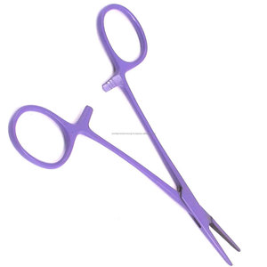 Pinza Hemostática Manual Recubierta de Titanio Púrpura, Pinza Arterial Recta con Bloqueo, Instrumento Quirúrgico para Cirugía General - Product Image 5