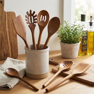 Juego de Utensilios de Cocina de Madera Personalizados, 8 Piezas, Cucharas, Espátulas y Cuchara para Pasta Grabadas, Regalo para el Día de la Madre - Product Image 6