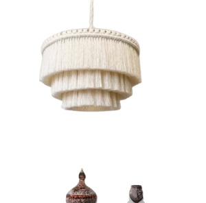 Tassel Lamp Shade 40 cm Width <b>Macrame</b> Chandelier Wholesale 5yards/lot Bead Tassel Tassels Trim Lace Fringe - Product Image 1