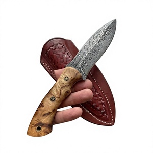 AHS HA # Couteau Bowie multifonctionnel de chasse et de camping en acier Damas de qualité industrielle, fait main, pointe clip, OEM - Product Image 3
