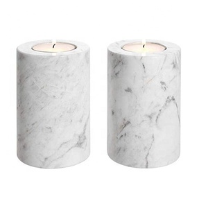 Soporte de vela de Pilar largo para decoración moderna del hogar, soporte de vela de mármol Natural de alta calidad para Navidad y eventos, soportes decorativos - Product Image 2