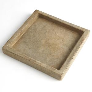 Plateau de service carré en marbre beige, fait main, moderne, résistant au feu, décoratif pour la cuisine, le salon, la villa, revêtement mural - Product Image 6