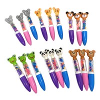 Stylos mignons en gros-Stylo à bille en plastique de conception de tête d'ours