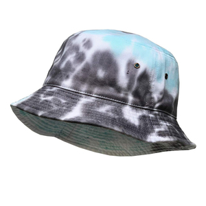 Sombrero de Pescador Unisex Tie Dye, de Poliéster y Lona, con Ala Ancha, Estilo Casual para Playa, Primavera y Verano, para Adultos - Product Image 1