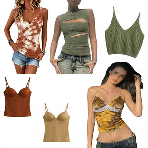 Women <b>Sequined</b> Strapless Sleeveless Ruffle Regular Camisole Tank <b>Top</b> Summer Lightweight Fleece 100% Polyester Casual - Product Image 2