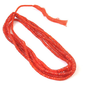 Meilleure Vente : Perles de Cornaline Naturelle Facettées Rondelles 4mm, Pierre de Naissance de Juillet, pour la Fabrication de Bijoux, Vente en Gros - Product Image 2