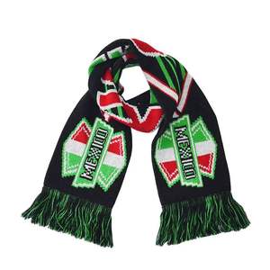 Nueva Bufanda Personalizada al por Mayor para Fanáticos del Fútbol, Tejida en Acrílico, con Diseño Cuadrado, para Hombre - Product Image 2