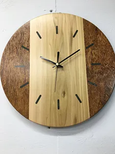 Natural Wooden <b>Clock</b> Cheap Price Stylish Decor <b>Clock</b> for Living Room <b>Bedroom</b> Office By M/S SHAAD HANDICRAFTS - Product Image 2