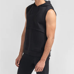 Men Bodybuilding Gym Training <b>Workout</b> Running Sleeveless <b>Hoodies</b> Regular Fit Pullover Sleeveless Hoodie For Men - Product Image 3