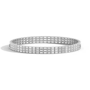 Custom 14K 18K <b>Solid</b> Gold 32 Carat Baguette Cut Lab Grown Diamond 9.7mm Wide Convertible 2 in 1 Choker <b>Necklace</b> Women Wholesale - Product Image 6