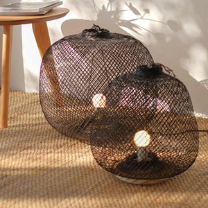 Lampadaire nordique, éclairage d'appoint pour canapé, lampes sur pied en bambou écologiques - Product Image 6