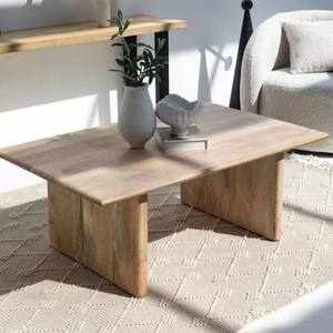 Table basse à pieds plats Vandana Astra Falcon en bois de manguier pour un décor de salon moderne - Product Image 4