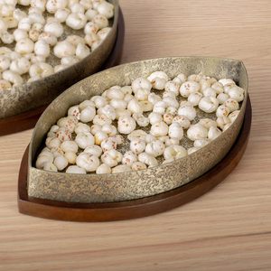 Handmade Wooden Serving Tray with Enamel Coating Multipurpose Decorative for Kitchen Dining <b>Table</b> <b>Coffee</b> <b>Table</b> - Product Image 5