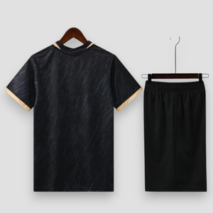 Ensemble d'uniformes de volley-ball pour hommes, maillot sans manches et short imprimés par sublimation, genouillères, évacuation de l'humidité, séchage rapide, style ajusté, devant - Product Image 3