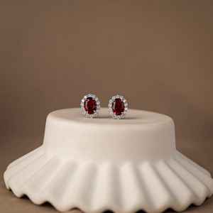 Collar de rubí genuino, plata de ley 925, chapado en oro vermeil de 14 quilates, rubí real de laboratorio, joyería, regalos de aniversario y cumpleaños para ella - Product Image 3