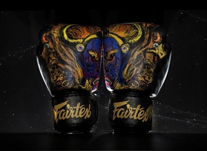 ถุงมือชกมวย Fairtex สำหรับมืออาชีพ หนังวัวแท้ ปรับแต่งได้ รุ่น Warrior Edge สำหรับฝึกซ้อมและแข่งขัน - Product Image 5