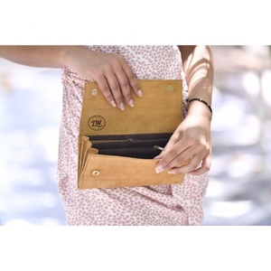 Cartera de cuero minimalista de diseñador de moda LW para mujer, bolsillo frontal, cierre de cremallera, longitud corta, función antirrobo, bloqueo elegante - Product Image 5