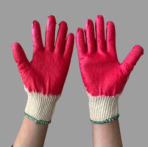Gants de jardinage en coton tricoté avec revêtement en latex, anti-coupure, antidérapants, réutilisables, multi-couleurs, avec poignet en caoutchouc, 10 paires, protection pour le jardinage - Product Image 5