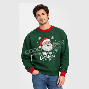 Sudadera de Navidad Verde, Unisex, Corte Holgado, Diseño con Letras Impresas, Ropa Casual de Invierno, Sudadera con la Mejor Talla - Product Image 4
