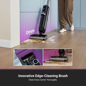 Cordless Wet Dry Cleaner, Hot Air Drying Self Cleaning Vacuum and <b>Mop</b> Combo, Good for Hard Floors Pet Hair Sticky Messes, Purple - Product Image 3