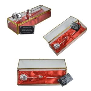 Rose naturelle tendance avec finition argentée, idéale pour un cadeau d'anniversaire, un cadeau de Saint-Valentin, rose naturelle authentique - Product Image 1