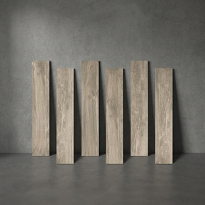 Gray Wood Look Porcelain Plank Tiles 12mm Thick 20x120cm Matt Glazed Finish Antibacterial Heat Insulation for Contemporary - Product Image 5