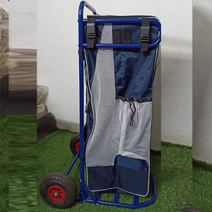 Chariot de sport pliable TSFI avec filet en nylon et matériaux métalliques, chariot à équipement pour adultes pour l'entraînement de football et l'utilisation en extérieur - Product Image 2