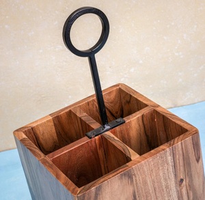 Premium <b>Wooden</b> Spoon Holder for <b>Kitchen</b> Storage Organization and Home Cooking <b>Accessories</b> - Product Image 6