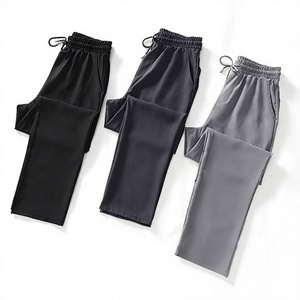 Pantalon de survêtement pour homme à taille élastique avec cordon de serrage, poches latérales, léger, respirant, en spandex et polyester, idéal pour l'automne - Product Image 5