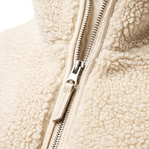Women's Winter Sherpa Zip Jacket Fluffy Warm Casual Zip-Up <b>Coat</b> OEM ODM Wholesale Factory Custom Logo Low MOQ - Product Image 3