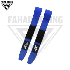 Vendas de boxeo azules y negras de alta resistencia, cómodas, de algodón duradero, para entrenamiento de boxeo y fitness. - Product Image 5