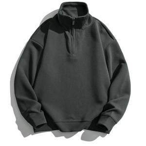 Nouvel Arrivage – Sweat-shirt à Demi-Zip en Polaire avec Col Montant, Veste Personnalisable avec Logo, Commande en Gros OEM, Vêtements de Sport Décontractés - Product Image 3