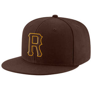 Gorra de Béisbol Marrón de 6 Paneles, Panel Frontal Ajustado, Unisex, Informal, Sarga 100% Algodón, Cuatro Estaciones - Product Image 1