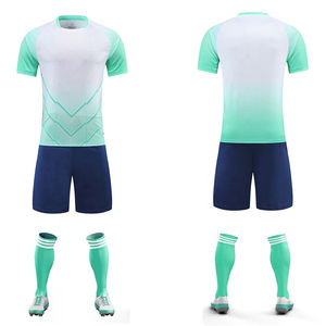 Conjunto de Camiseta de Fútbol Unisex OEM Ligera, Antibacteriana, de Secado Rápido y Transpirable, 100% Poliéster, con Logotipo Personalizado, Impresión Digital, para Verano - Product Image 1