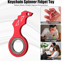 Porte-clés Fidget Spinner Couteau à Griffes Pivotant de Haute Qualité Tendance Mode, Pendentif Clé de Décompression pour Bureau