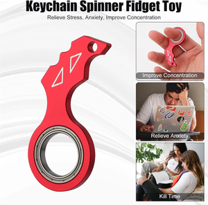 Porte-clés Fidget Spinner Couteau à Griffes Pivotant Tendance et de Haute Qualité, Jouet de Décompression pour Bureau, Pendentif Clé - Product Image 4