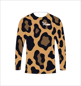 เสื้อกีฬาแขนยาวลายเสือดาวสีน้ำตาล เสื้อยืดออกกำลังกายระบายอากาศได้ดี - Product Image 3