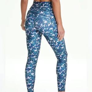Leggings de Yoga OEM para Mujer, Azules, Sólidos, Hasta la Rodilla, Cintura Alta Elástica, Secado Rápido, Spandex/Poliéster, Casuales, Ajustados, Sin Costuras - Product Image 5