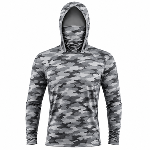 Camisa de Pesca con Capucha Personalizada para Hombre - Spandex/Poliéster UPF 50, Impresión por Transferencia de Calor, Manga Larga, Rendimiento en Exteriores, Servicio OEM - Product Image 1