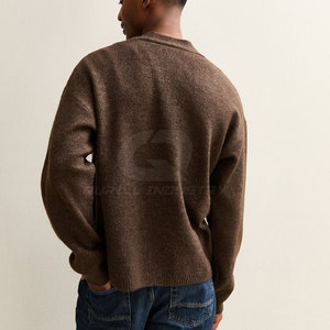 Premium Quality Classic Button Closure Rib Knit <b>Men</b> <b>Cardigan</b> <b>Long</b> Sleeve Plain Color V Neck Soft Fabric Business Casual Winter - Product Image 2