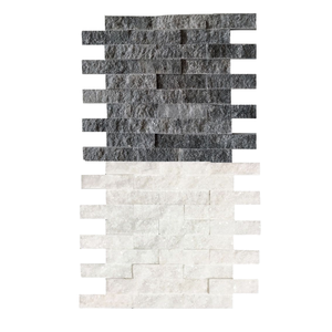 Modern Split Face <b>Marble</b> Mosaic Ledger Tile Waterproof Exterior Wall Cladding Durable Multi-Color Gray White Beige Black - Product Image 1