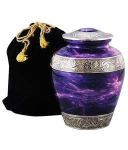 Urnes funéraires Galaxy Nebula, urne funéraire gravée de fleurs pour cendres, urne pour adultes, urnes funéraires pour cendres humaines - Product Image 1