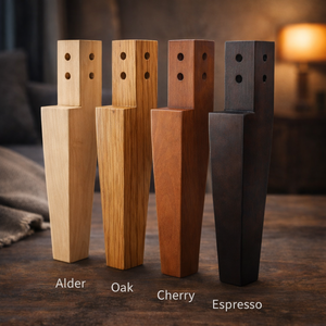 Slanted Traditional Solid Wood Sofa Leg Square Top Design Premium Quality Durable <b>Furniture</b> Support Custom Size Living Room - Product Image 2